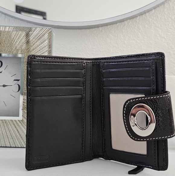 EUC Coach Brown/Tan Turnlock Signature Medium Y2K Wallet - Picture 6 of 6